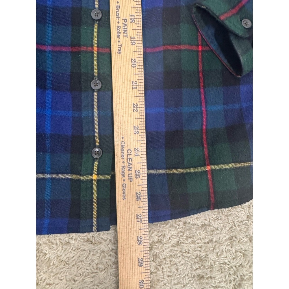 LL Bean Slightly Fitted Blackwatch Plaid Long Sleeve Button Up Shirt Size S Hike - Picture 8 of 12